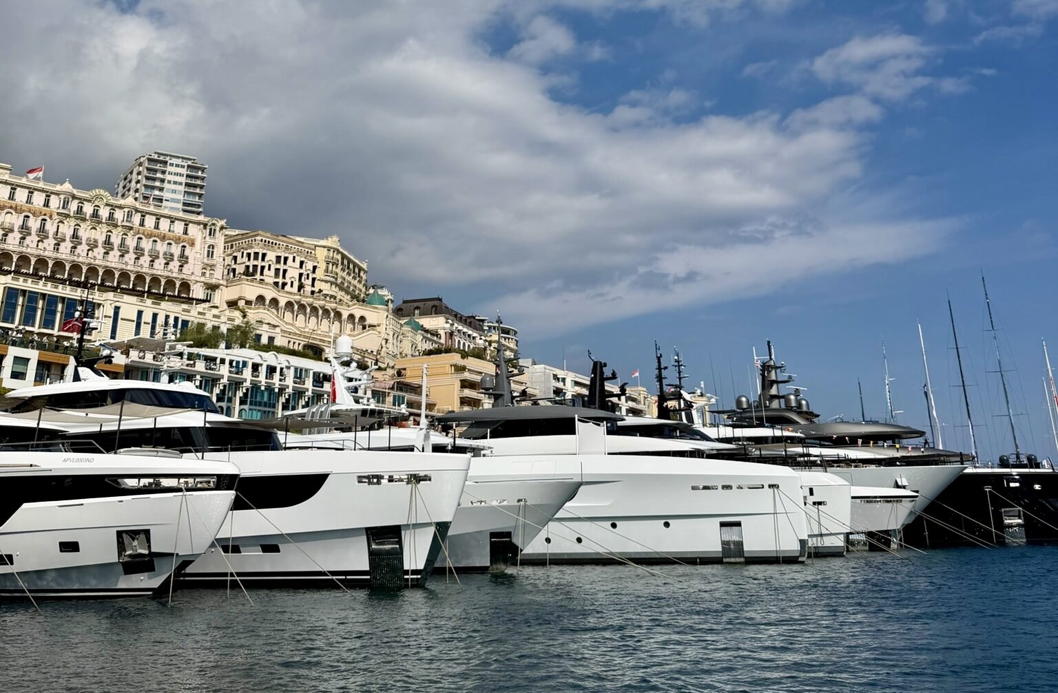 Monaco harbour and yachts